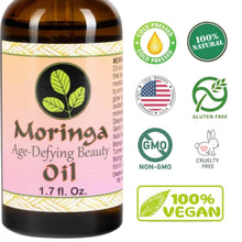 Load image into Gallery viewer, Moringa Age Defying Beauty Oil for Face 1.7 oz - Moringa Energy Life