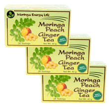 Load image into Gallery viewer, Moringa Peach Ginger Tea Bags, 28 herbal teas - Moringa Energy Life