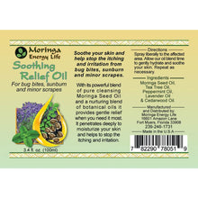 Load image into Gallery viewer, Moringa Soothing Relief Oil for Bug Bites, Sunburn, and Minor Scrapes 3.4 oz - Moringa Energy Life