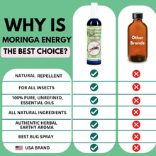 Load image into Gallery viewer, Natural Insect Repellent - Two 4 oz bottles of Moringa All Natural Bug Spray for Noseeum Mosquito Flies Deep Woods Outdoor - Moringa Energy Life