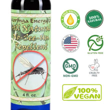 Load image into Gallery viewer, Natural Insect Repellent with Moringa in Natural Spray for Bugs Noseeum Mosquito Flies Deep Woods Outdoors 4 oz
