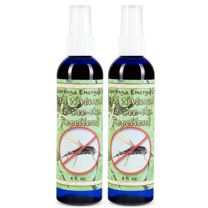 Natural Insect Repellent - Two 4 oz bottles of Moringa All Natural Spray for Bugs Noseeum Mosquito Flies Deep Woods Outdoor - Moringa Energy Life
