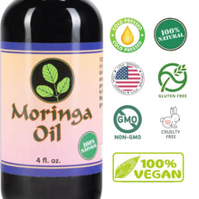 Load image into Gallery viewer, Moringa Seed Oil, 100% Pure Moringa Oil, Cold-Pressed, Food Grade Edible 4 oz
