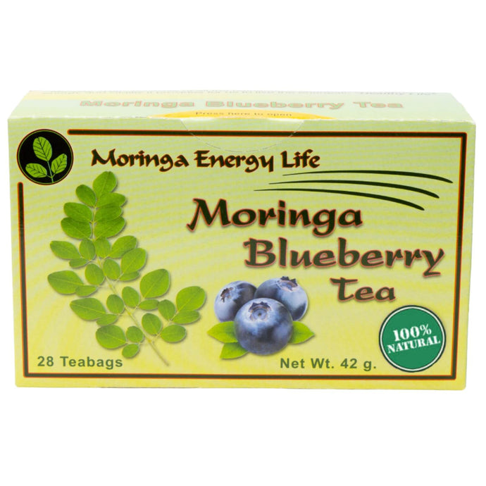 Moringa Blueberry Tea bags 28 - Moringa Energy Life
