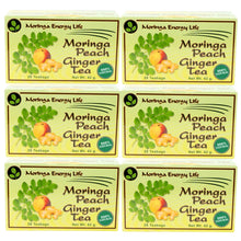 Load image into Gallery viewer, Moringa Peach Ginger Tea Bags, 28 herbal teas - Moringa Energy Life
