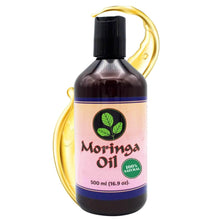 Load image into Gallery viewer, Moringa Seed Oil 100% Pure, Cold-Pressed 16.9oz (500ml) Food Grade. Get a free gift with every purchase!

