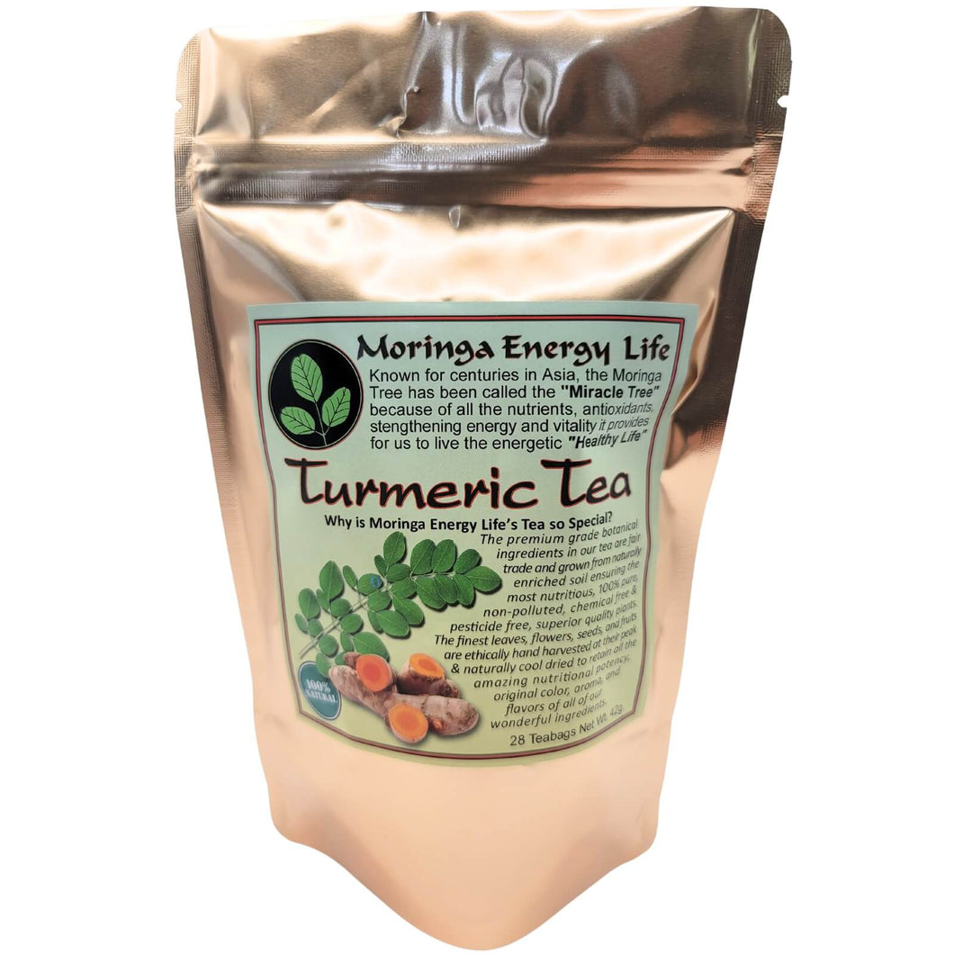 Moringa Turmeric Tea Bags, 28 herbal teas