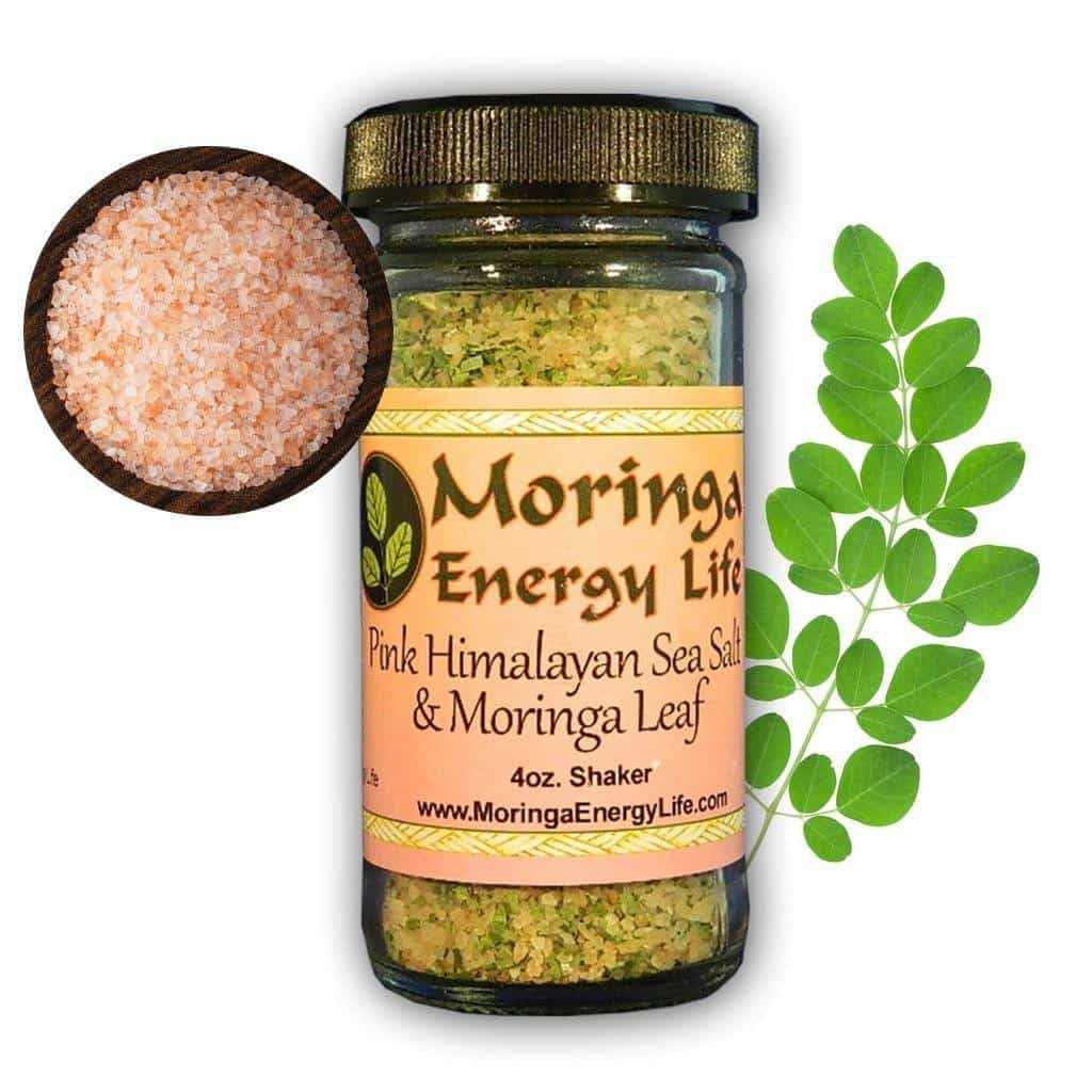 Pink Himalayan Sea Salt with Moringa Leaf Shaker 4 oz - Moringa Energy Life